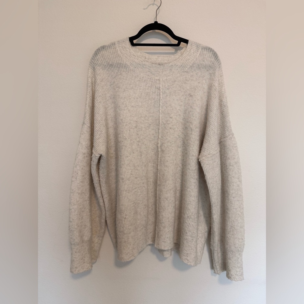 Topshop Ribbed Oversized Sweater / Heather Grey Size L